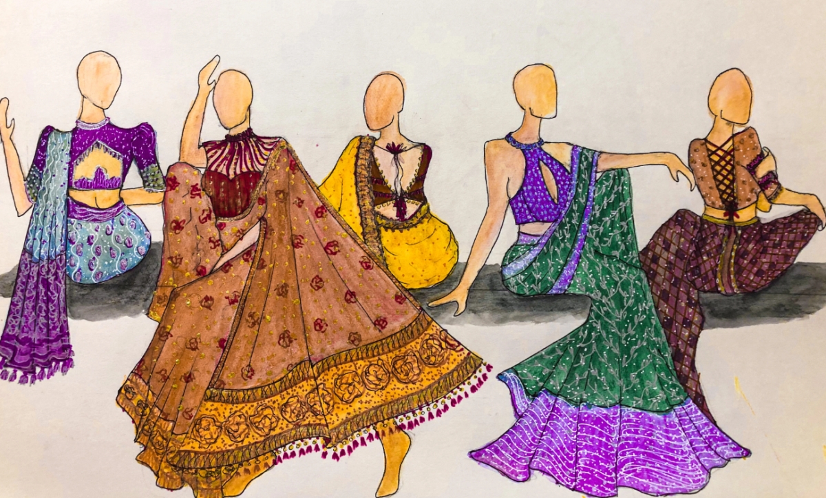ethnic fashion designs created by Shobitam