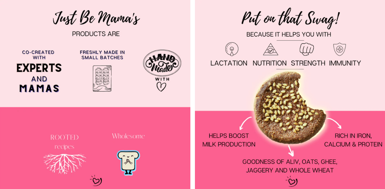 Milky Swag Cookie Ingredients required for postnatal care