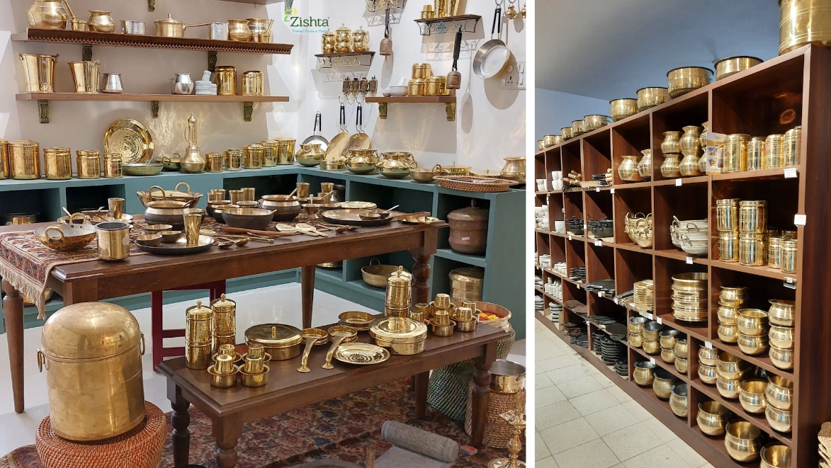 zishta cookware at their store in bangalore